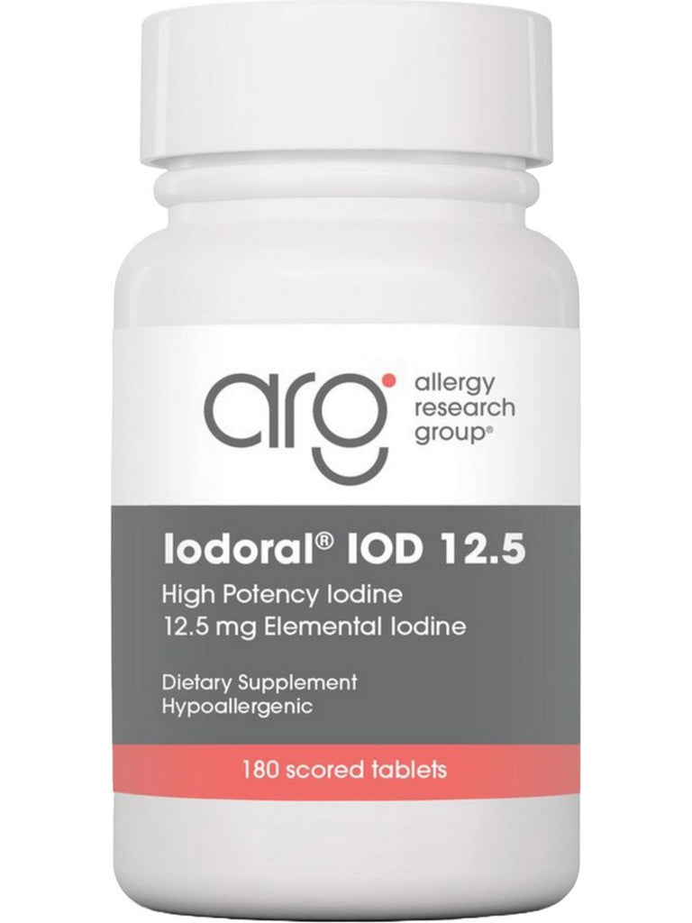Allergy Research Group, Iodoral 12.5 High Potency Iodine, 180 Scored Tablets