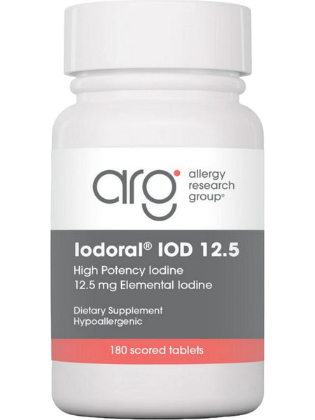 Allergy Research Group, Iodoral 12.5 High Potency Iodine, 180 Scored Tablets