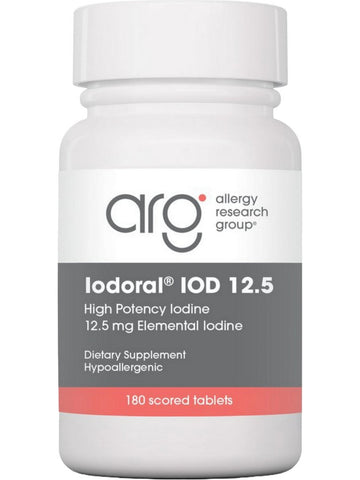 Allergy Research Group, Iodoral 12.5 High Potency Iodine, 180 Scored Tablets