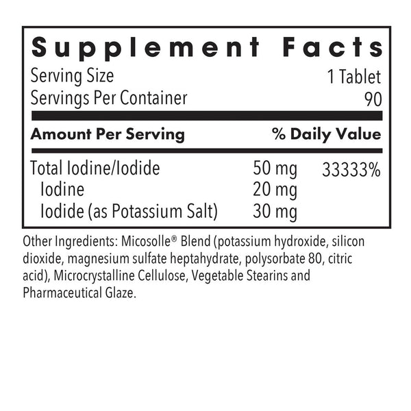 Allergy Research Group, Iodoral IOD 50, 90 Scored Tablets