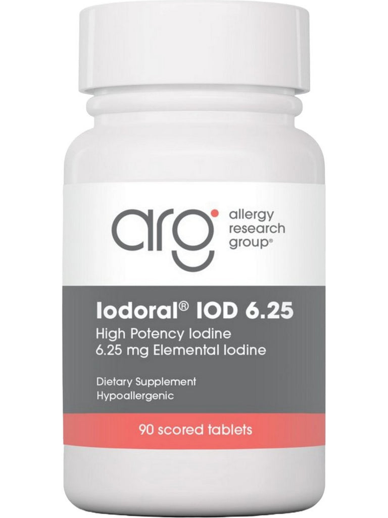 Allergy Research Group, Iodoral 6.25 High Potency Iodine, 90 Scored Tablets