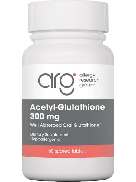 Allergy Research Group, Acetyl-Glutathione 300 mg, 60 Scored Tablets
