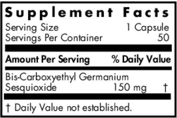 Allergy Research Group, Organo-Germanium Ge-132, 50 Vegetarian Capsules