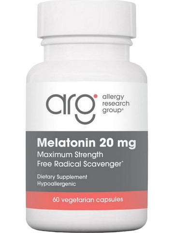 Allergy Research Group, Melatonin 20 mg, 60 Vegetarian Capsules