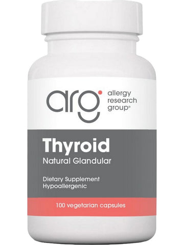 Allergy Research Group, Thyroid Natural Glandular, 100 Vegetarian Capsules