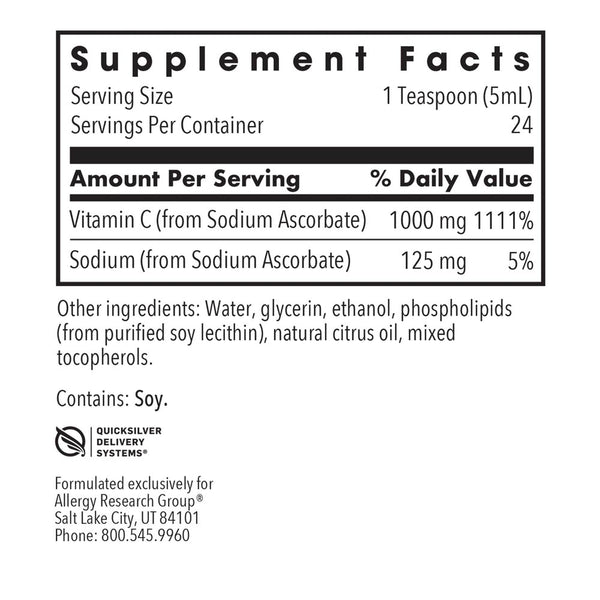 Allergy Research Group, Micro Liposomal C, 120 mL (4 fl oz)