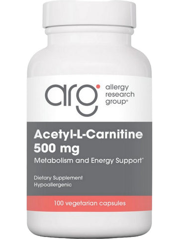 Allergy Research Group, Acetyl-L-Carnitine 500 mg, 100 Vegetarian Capsules