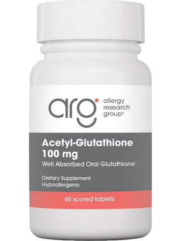 Allergy Research Group, Acetyl-Glutathione 100 mg, 60 Scored Tablets