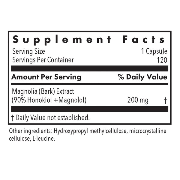 Allergy Research Group, Magnolia Extract Honokiol + Magnolol 90%, 120 Vegetarian Capsules