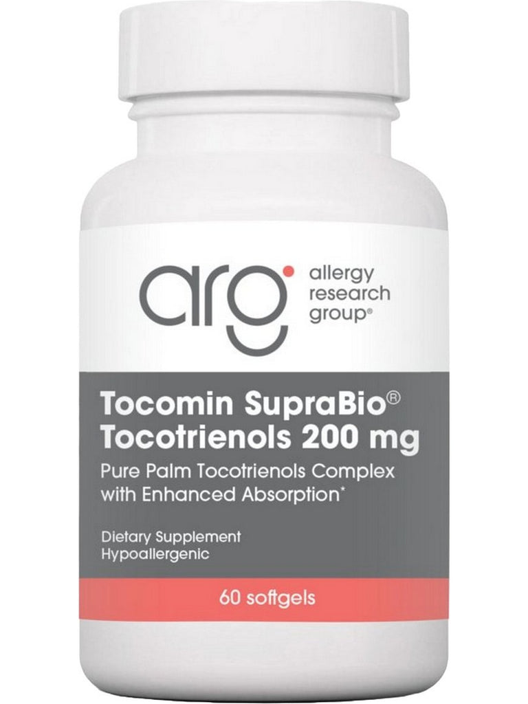 Allergy Research Group, Tocomin SupraBio Tocotrienols 200 mg, 60 Softgels