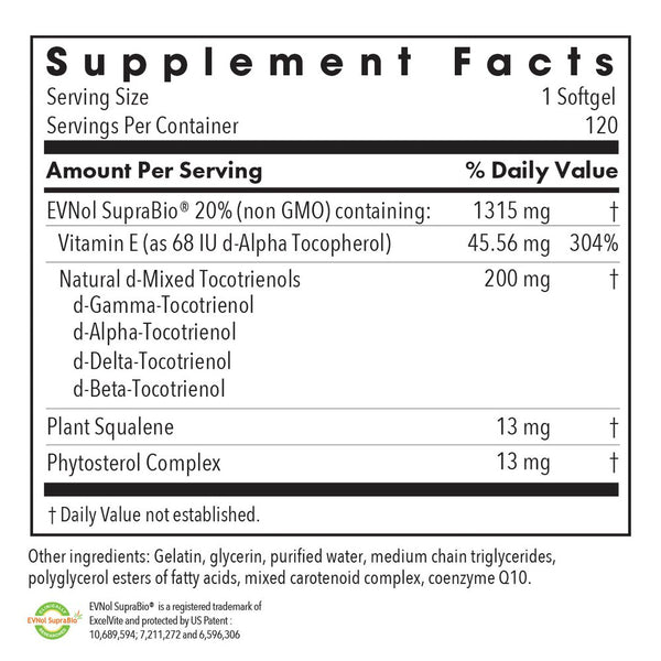 Allergy Research Group, Tocomin SupraBio Tocotrienols 200 mg, 120 Softgels