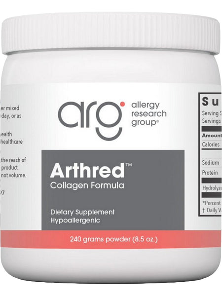 Allergy Research Group, Arthred Collagen Formula Powder, 240 grams (8.5 oz)