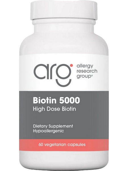 Allergy Research Group, Biotin 5000, 60 Vegetarian Capsules