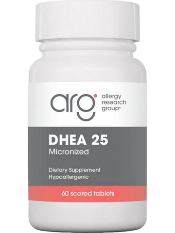 Allergy Research Group, DHEA 25 Micronized Lipid Matrix, 60 Scored Tablets