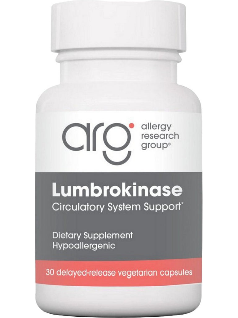 Allergy Research Group, Lumbrokinase, 30 Delayed-Release Vegetarian Capsules
