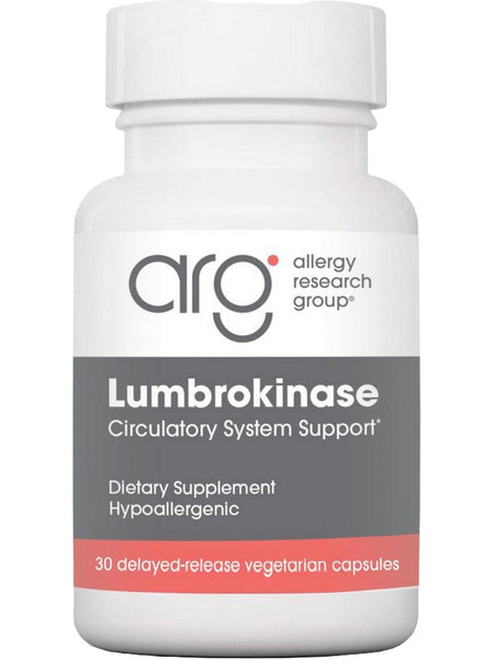 Allergy Research Group, Lumbrokinase, 30 Delayed-Release Vegetarian Capsules