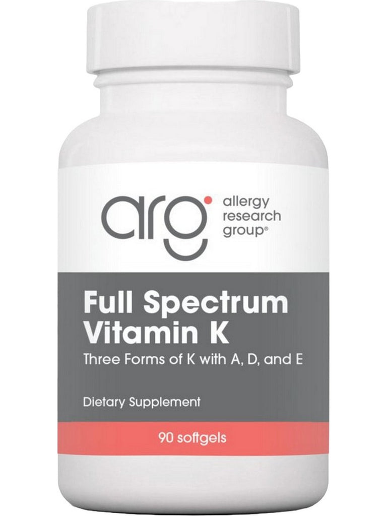 Allergy Research Group, Full Spectrum Vitamin K with A, D, and E, 90 Softgels