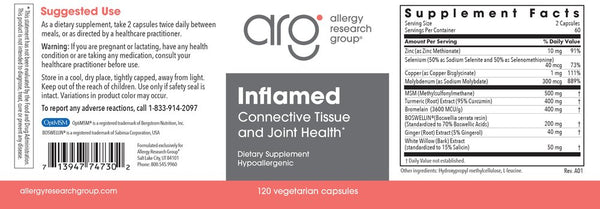 Allergy Research Group, InflaMed, 120 Vegetarian Capsules