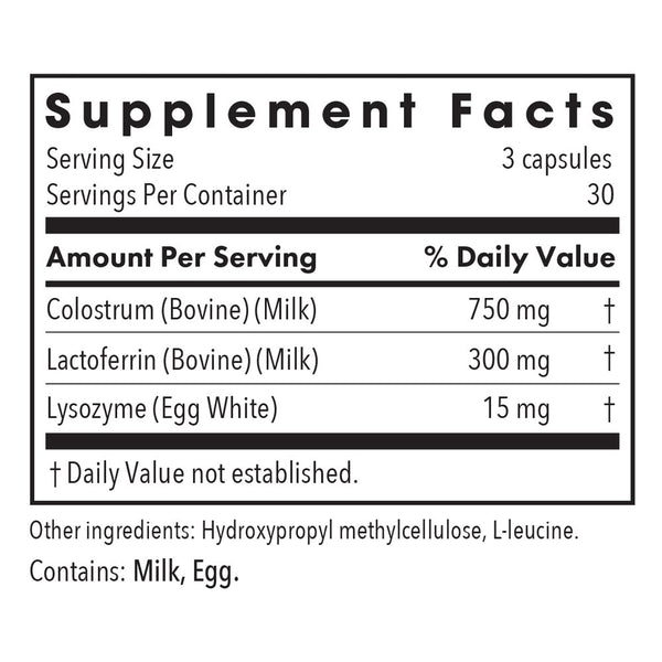 Allergy Research Group, Laktoferrin with Colostrum, 90 Vegetarian Capsules