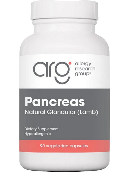 Allergy Research Group, Pancreas Natural Glandular (Lamb), 90 Vegetarian Capsules