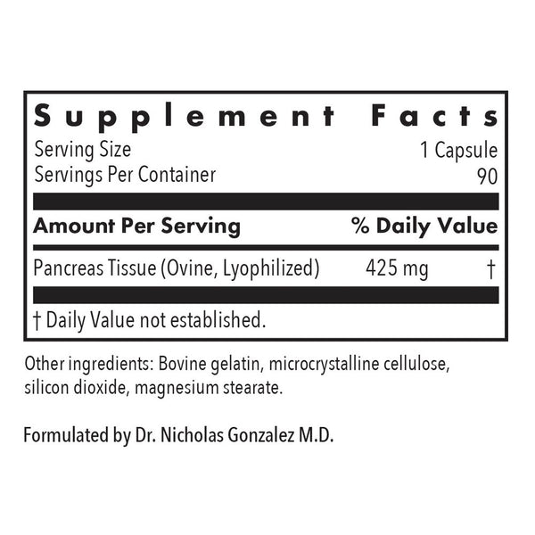 Allergy Research Group, Pancreas Natural Glandular (Lamb), 90 Vegetarian Capsules