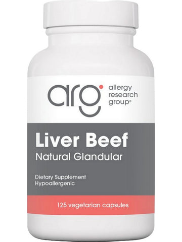 Allergy Research Group, Liver Beef Natural Glandular, 125 Vegetarian Capsules