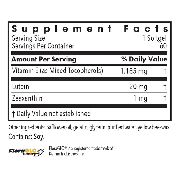 Allergy Research Group, Lutein Key Eye Nutrient, 60 Softgels