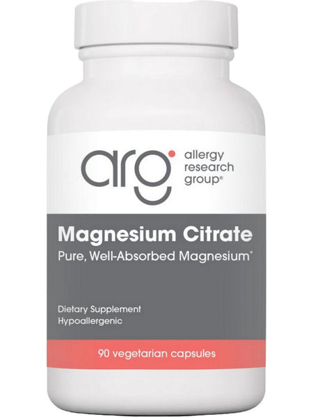 Allergy Research Group, Magnesium Citrate, 90 Vegetarian Capsules