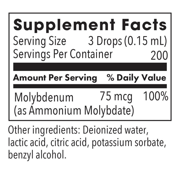 Allergy Research Group, Liquid Molybdenum, 30 mL (1 fl oz)