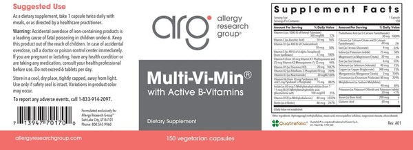 Allergy Research Group, Multi-Vi-Min, 150 Vegetarian Capsules