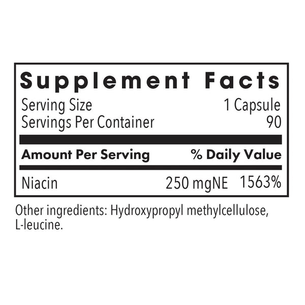 Allergy Research Group, Niacin Vitamin B3, 90 Vegetarian Capsules