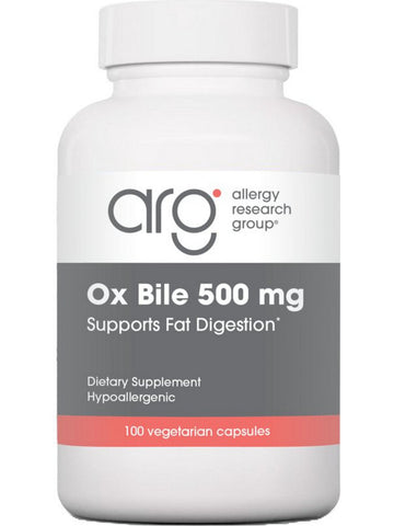 Allergy Research Group, Ox Bile 500 mg, 100 Vegetarian Capsules
