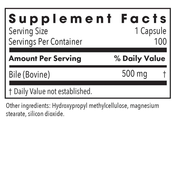 Allergy Research Group, Ox Bile 500 mg, 100 Vegetarian Capsules