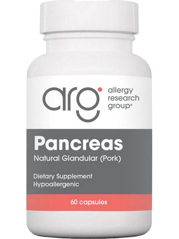 Allergy Research Group, Pancreas Natural Glandular (Pork), 60 Vegetarian Capsules