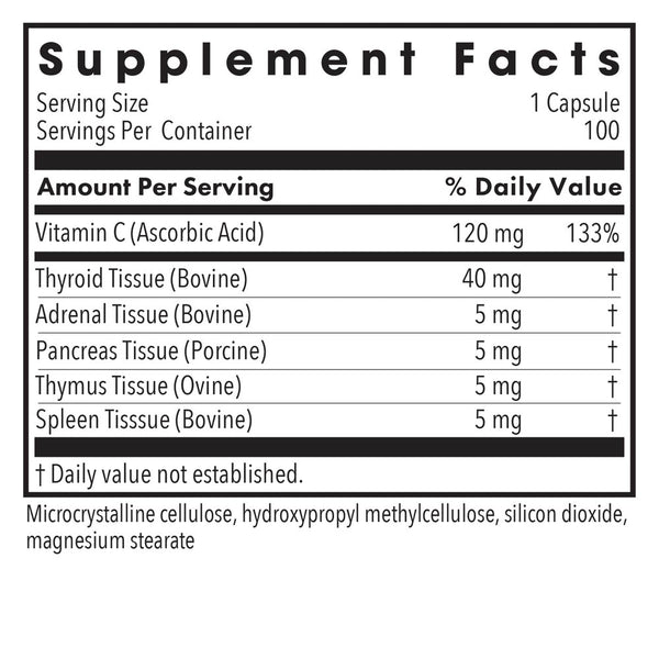 Allergy Research Group, TG 100 Natural Glandulars, 100 Vegetarian Capsules
