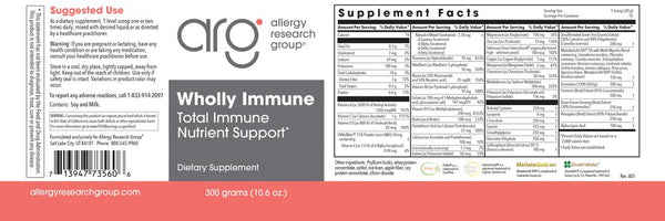 Allergy Research Group, Wholly Immune Powder, 300 grams (10.6 oz)