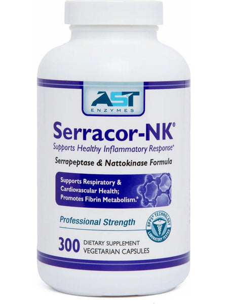 AST Enzymes, Serracor-NK, 300 Vegetarian Capsules
