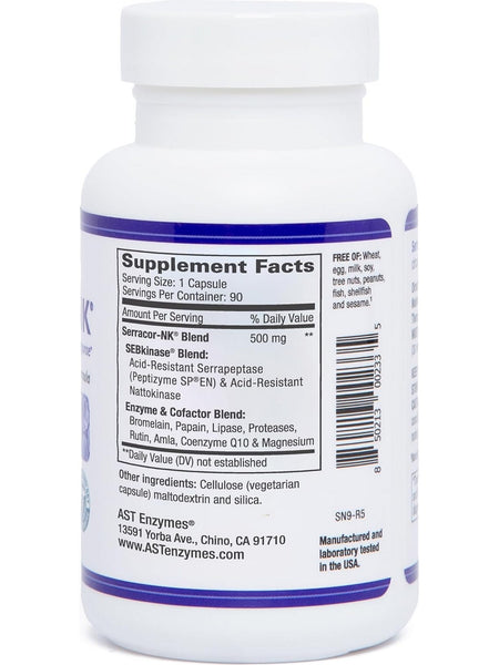 AST Enzymes, Serracor-NK, 90 Vegetarian Capsules