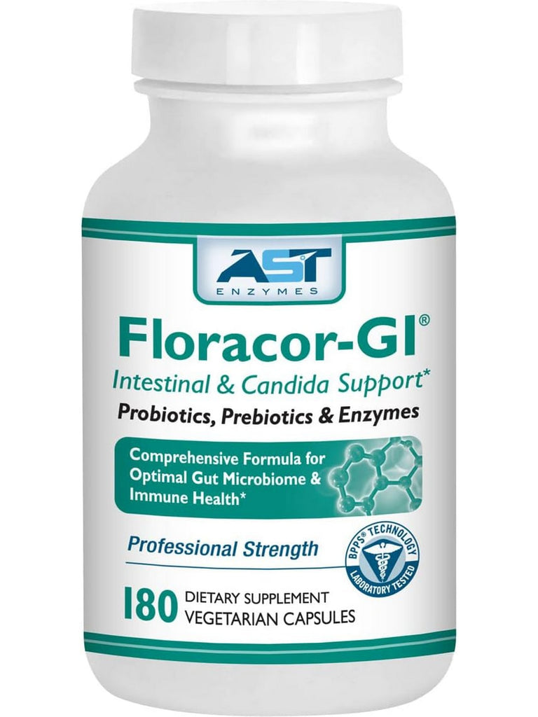 AST Enzymes, Floracor-GI, 180 Vegetarian Capsules