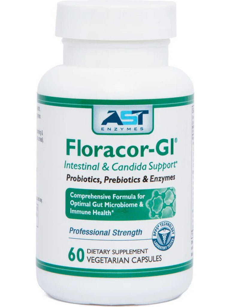AST Enzymes, Floracor-GI, 60 Vegetarian Capsules