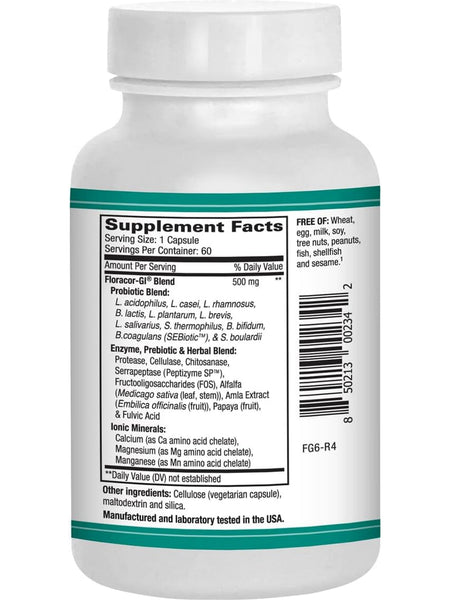 AST Enzymes, Floracor-GI, 60 Vegetarian Capsules