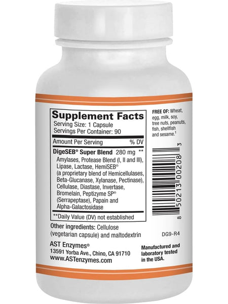 AST Enzymes, Digest-GI, 90 Vegetarian Capsules