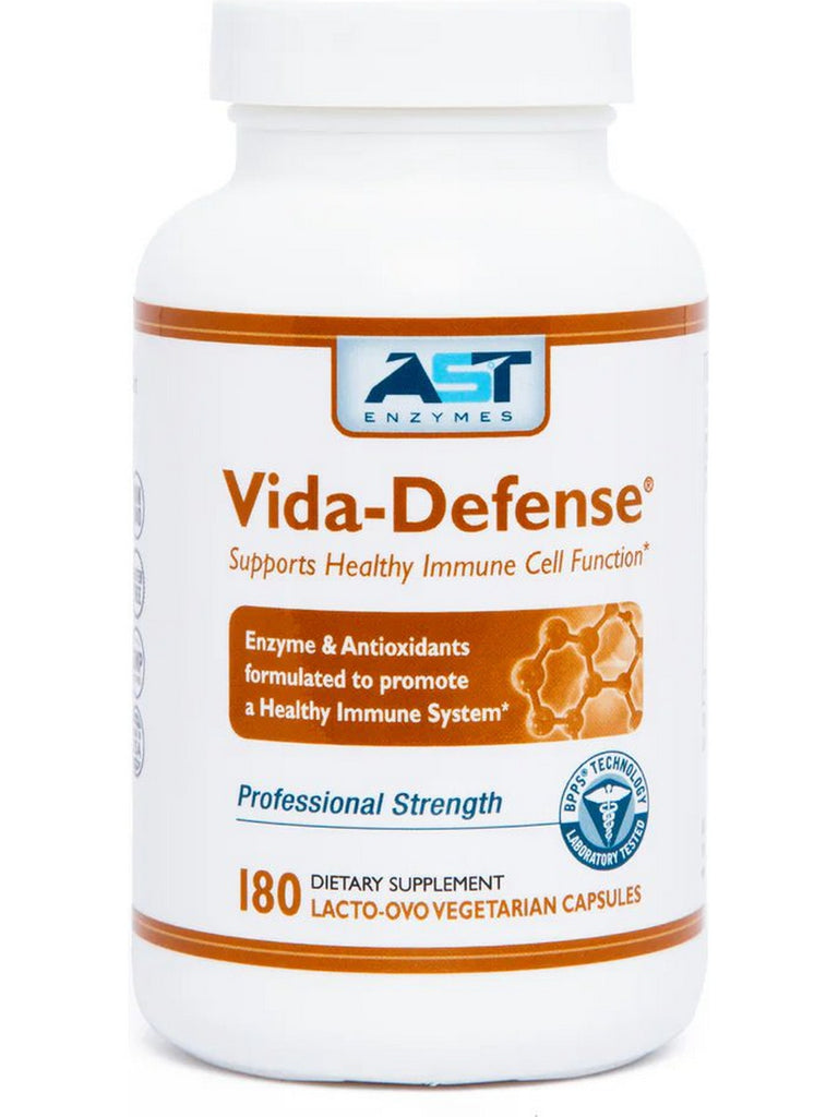 AST Enzymes, Vida-Defense, 180 Lacto-Ovo Vegetarian Capsules