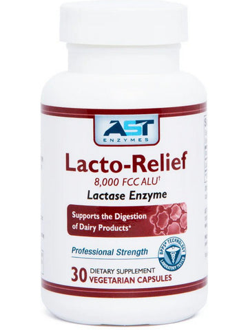 AST Enzymes, Lacto-Relief, 30 Vegetarian Capsules