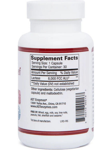 AST Enzymes, Lacto-Relief, 30 Vegetarian Capsules