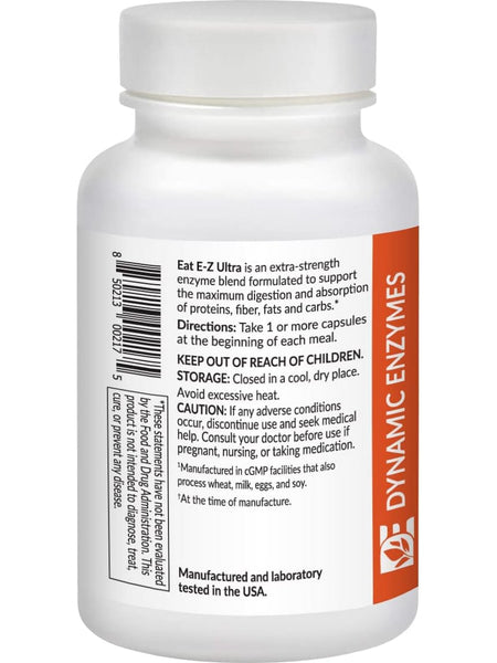 Dynamic Enzymes, Eat E-Z Ultra (Digestive Enzymes), 90 Vegetarian Capsules