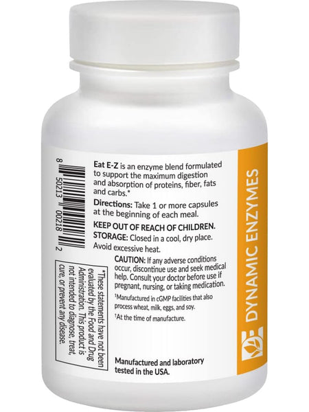 Dynamic Enzymes, Eat E-Z (Digestive Enzymes), 30 Vegetarian Capsules