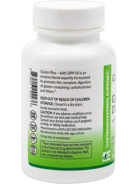 Dynamic Enzymes, Gluten Plus (Gluten Digestion), 60 Vegetarian Capsules