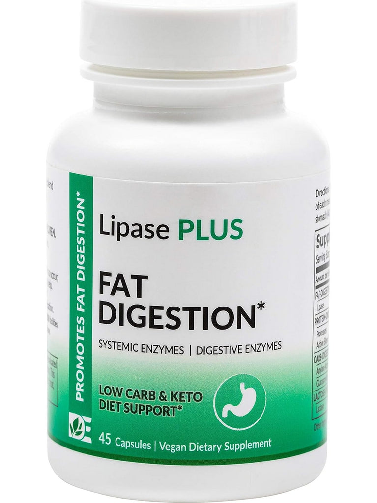 Dynamic Enzymes, Lipase Plus (Fat Digestion), 45 Vegetarian Capsules