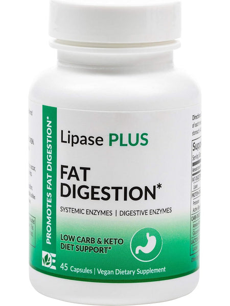 Dynamic Enzymes, Lipase Plus (Fat Digestion), 45 Vegetarian Capsules